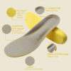 Men's and Women's Shock Absorbing Thickened Soft Comfort Absorbent and Sweat-wicking Basketball PU Foam Sports Insole