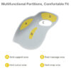 Universal Heel Pad to Correct Arch Collapse X/O-shaped Leg Adjustment Orthopedic Insoles for Flat Feet