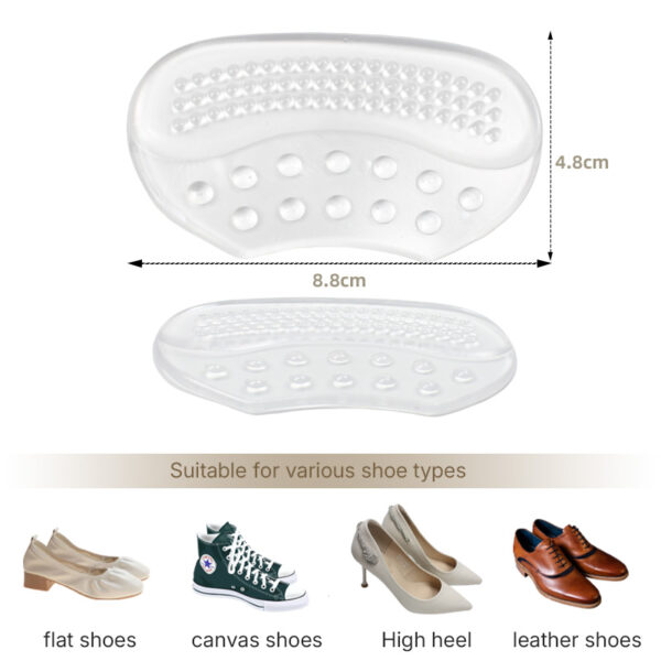 副图1 Women's High Heels Insoles PU Made Heel Protector Stickers Inserts Foot Care Insert Heel Reduced Friction Pad for Relief