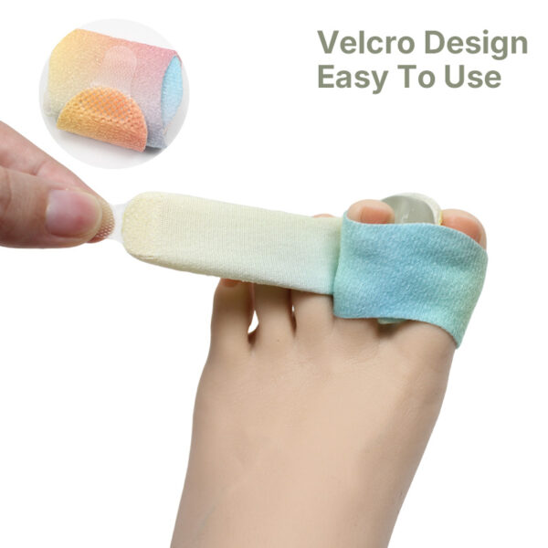 Colorful Adjustable Day and Night Bandage Toe Overlap Hallux Valgus Bunion Corrector Finger Splint Toe Double Hole Separator