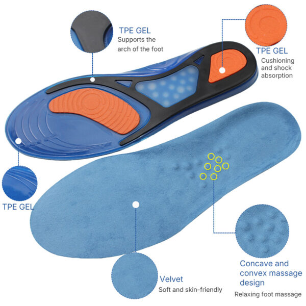 Cushioning and Shock-absorbing Massage Sport Gel Insole