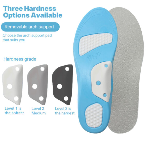Unisex Plantar Fasciitis Foot Pain Relief Flat Foot Insert Adjustable High Arch Support Orthopedic Insole