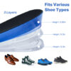 Gel Half Size Heel Pad Height 3.5CM 4CM 4.5CM Increasing Insoles Seven Points Height Increase Pad