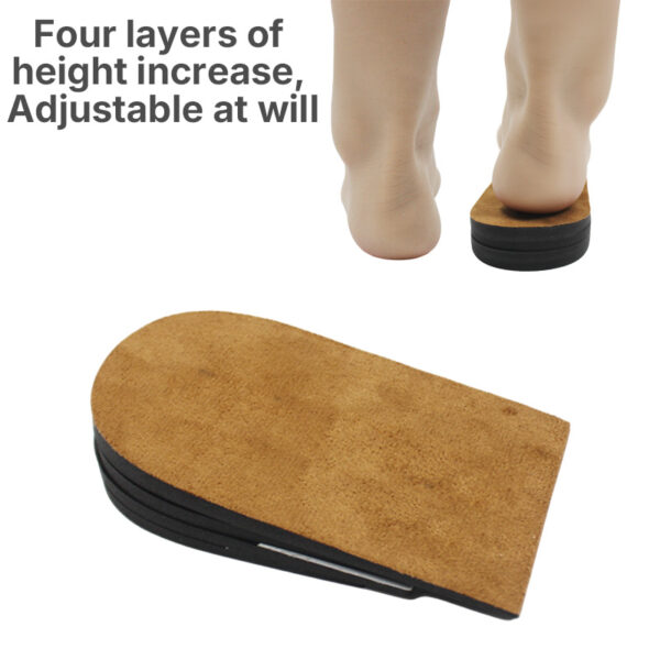 Adjustable Height Increase Heel Lift Inserts Four-Layer EVA Heel Cushion Pads Short Shoe Inserts for Men Women Unisex