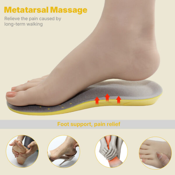 Men's and Women's Shock Absorbing Thickened Soft Comfort Absorbent and Sweat-wicking Basketball PU Foam Sports Insole