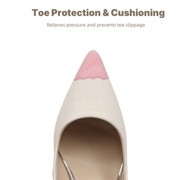 副图2 PU Toe Plug Thickened Soft Toe Filling Insole High Heels Comfortable Adjustment Half Size Pads
