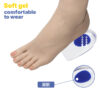 Sports Walking Pain Relief Plantar Fasciitis Gel Insoles Heel Cups Heel Cushion Pads