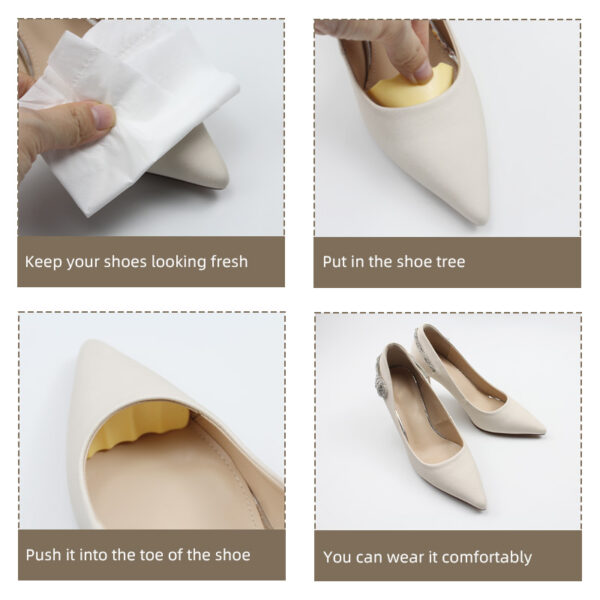 副图3 PU Toe Plug Thickened Soft Toe Filling Insole High Heels Comfortable Adjustment Half Size Pads