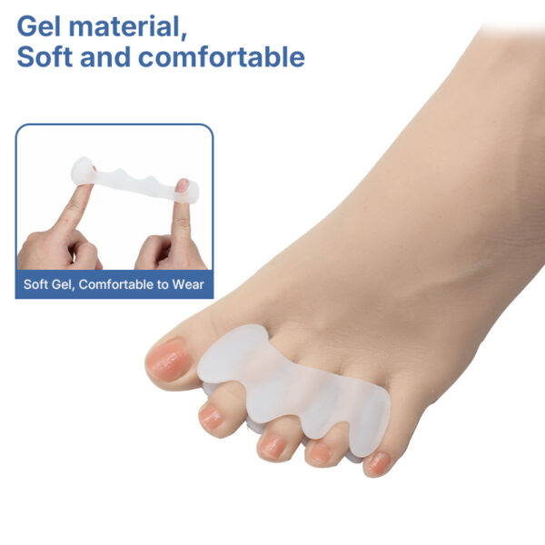 副图3 Preventing Rubbing Bunion Corrector Overlapping Hammer Toe Straightener Stretcher Soft Silicone Gel Toe Spacers for Bunions
