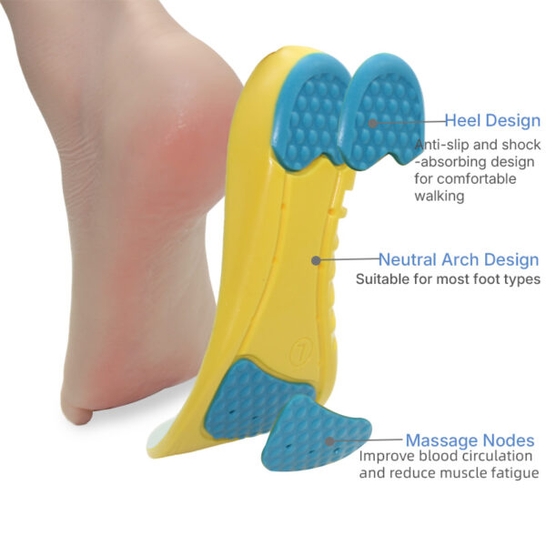 Arch Support PU Shock Sport Comfortable Breathable Orthopedic Memory Foam Diabetic Insoles with Gel Unisex