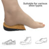 Adjustable Height Increase Heel Lift Inserts Four-Layer EVA Heel Cushion Pads Short Shoe Inserts for Men Women Unisex