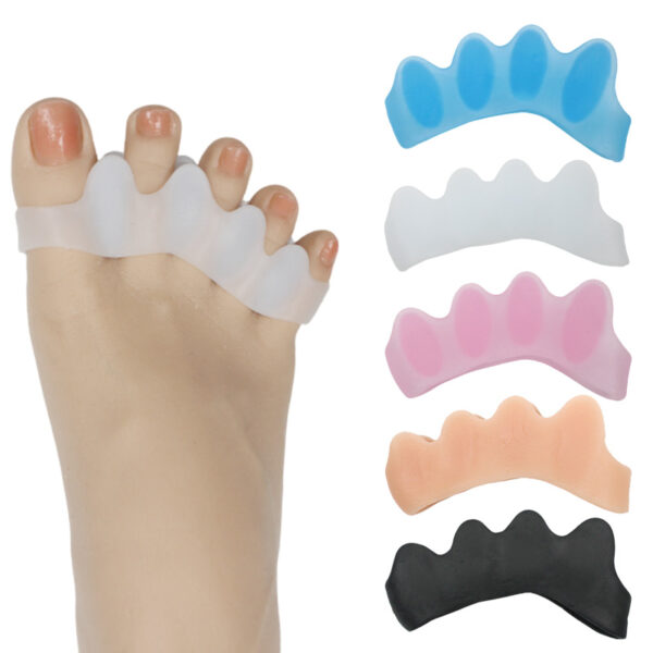 副图3.1 OEM Custom Green Silicone Gel Foot Corrector Bunion Corrector and Toe Straightener Separator for Pedicure Separadores De Dedos