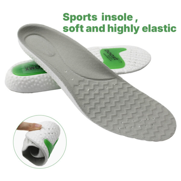 Breathable Shock Absorbing Sport Shoe Insoles for Plantar Fasciitis Odor-Resistant Athletic Running Insoles
