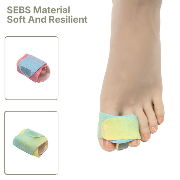 Colorful Adjustable Day and Night Bandage Toe Overlap Hallux Valgus Bunion Corrector Finger Splint Toe Double Hole Separator