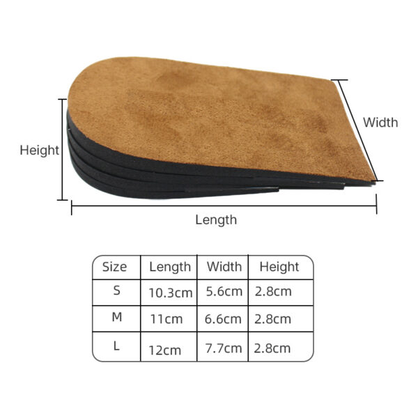 Adjustable Height Increase Heel Lift Inserts Four-Layer EVA Heel Cushion Pads Short Shoe Inserts for Men Women Unisex