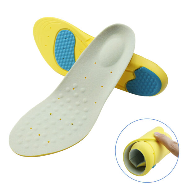 Arch Support PU Shock Sport Comfortable Breathable Orthopedic Memory Foam Diabetic Insoles with Gel Unisex