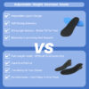 Gel Half Size Heel Pad Height 3.5CM 4CM 4.5CM Increasing Insoles Seven Points Height Increase Pad