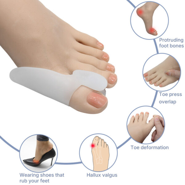 Foot Care Pain Relief Silicone Gel Hallux Valgus Corrector Big Toe Separator
