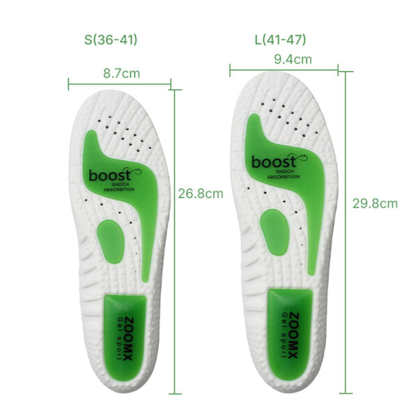 Breathable Shock Absorbing Sport Shoe Insoles for Plantar Fasciitis Odor-Resistant Athletic Running Insoles