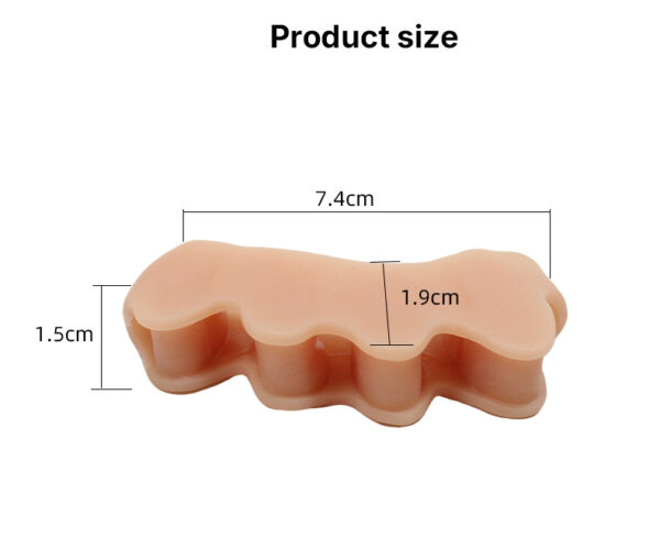 尺寸 OEM Custom Green Silicone Gel Foot Corrector Bunion Corrector and Toe Straightener Separator for Pedicure Separadores De Dedos