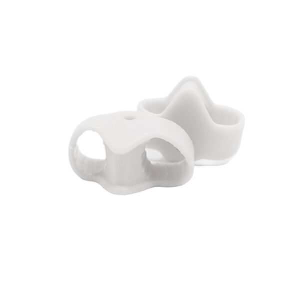 Pedicure Gel Silicone Hallux Valgus Corrector Double Hole Toe Separator