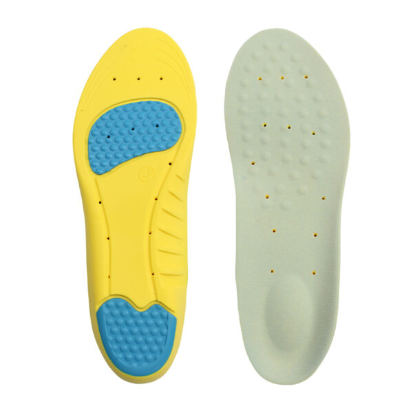 Arch Support PU Shock Sport Comfortable Breathable Orthopedic Memory Foam Diabetic Insoles with Gel Unisex