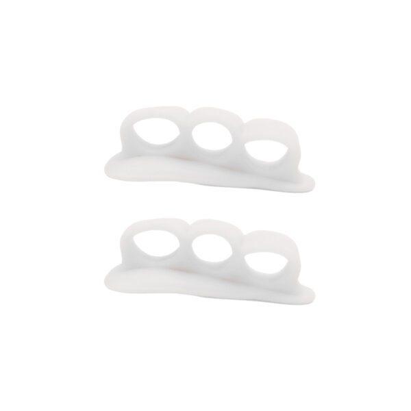 Unisex Silicone Gel Triple Loop Toe Separator Straightener for Hammer Toes