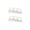 Unisex Silicone Gel Triple Loop Toe Separator Straightener for Hammer Toes