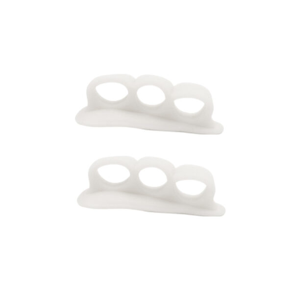 Unisex Silicone Gel Triple Loop Toe Separator Straightener for Hammer Toes