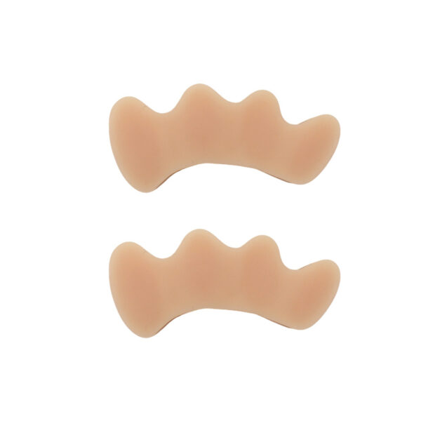 肤色 Preventing Rubbing Bunion Corrector Overlapping Hammer Toe Straightener Stretcher Soft Silicone Gel Toe Spacers for Bunions