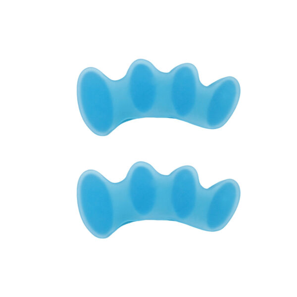 蓝色 Preventing Rubbing Bunion Corrector Overlapping Hammer Toe Straightener Stretcher Soft Silicone Gel Toe Spacers for Bunions