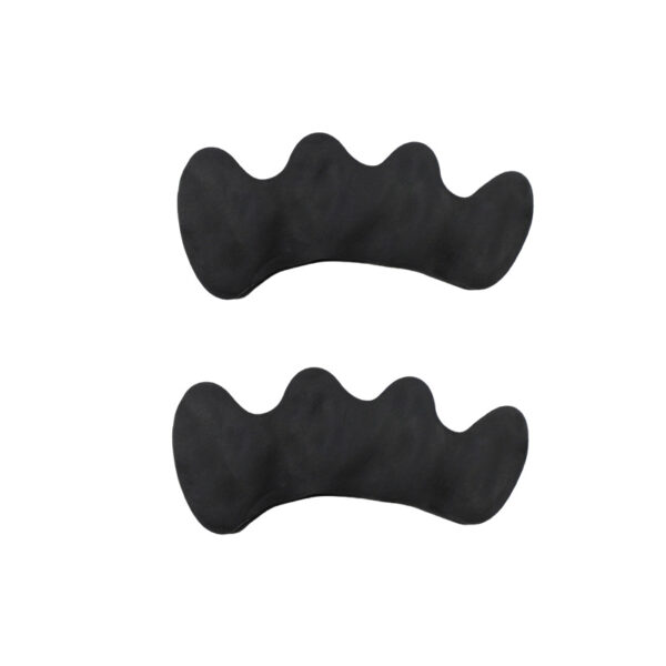 黑色 Preventing Rubbing Bunion Corrector Overlapping Hammer Toe Straightener Stretcher Soft Silicone Gel Toe Spacers for Bunions